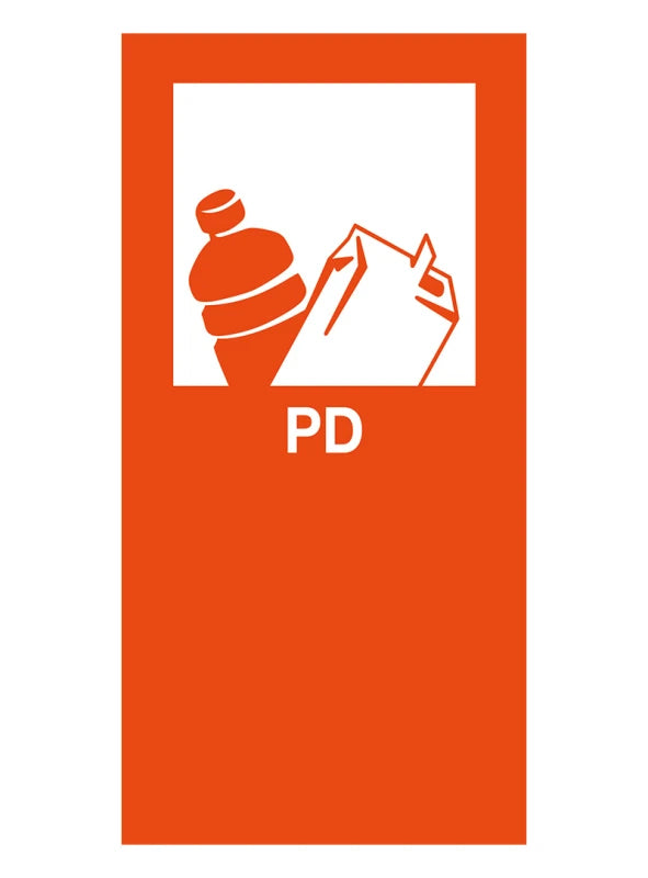 Magneetsticker PD - oranje