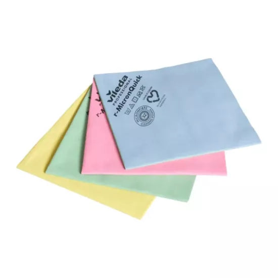 Vileda r-MicronQuick Blauw 38x40cm pak 5 stuks