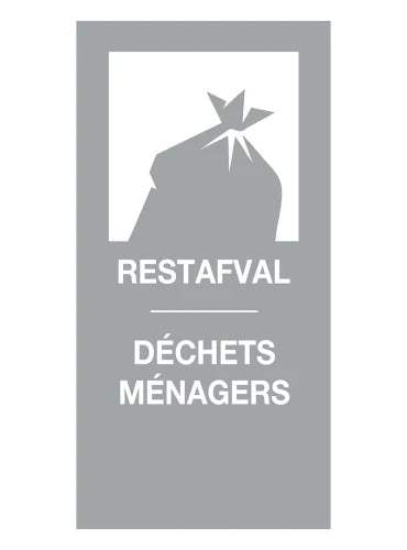 Magnet sticker Residual waste/Déchets Ménagers - grey