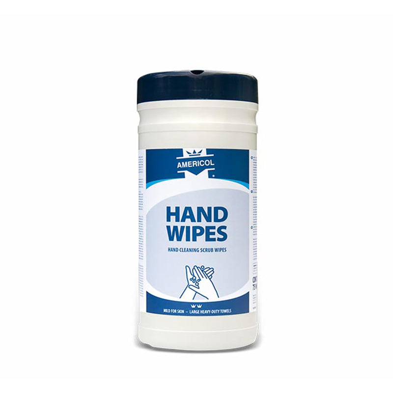 Americol Hand Wipes met 75 geïmpregneerde reinigingsdoeken met structuur 23x20 cm 1x1 pot