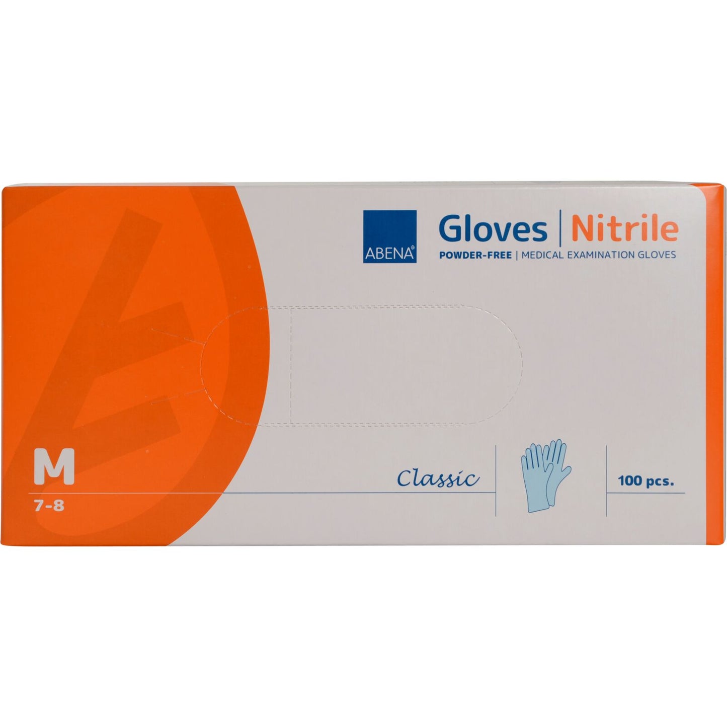ABENA handschoen Nitril blauw maat M 4,5 gram 10 doosje a 100 stuks