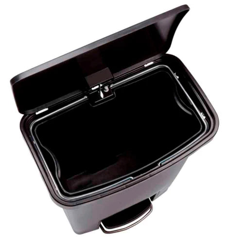 Slim Jim Step On container Front Step kunststof 30 liter, Rubbermaid - zwart
