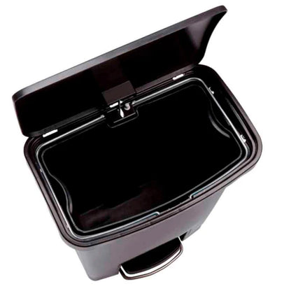 Slim Jim Step On container Front Step kunststof 30 liter, Rubbermaid - zwart