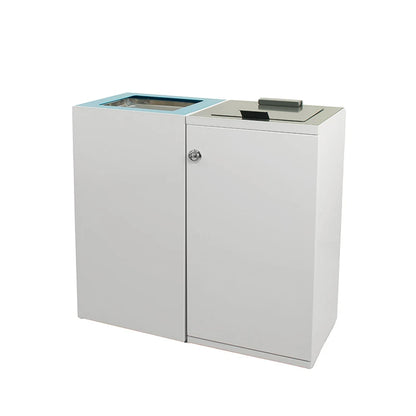 V-Part Modulaire Afvalbak met Deur en Zakhouder 90L
