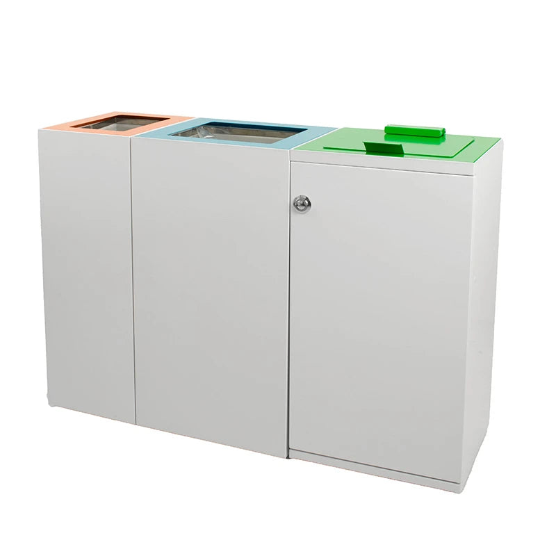 V-Part Modulaire Afvalbak met Deur en Zakhouder 90L
