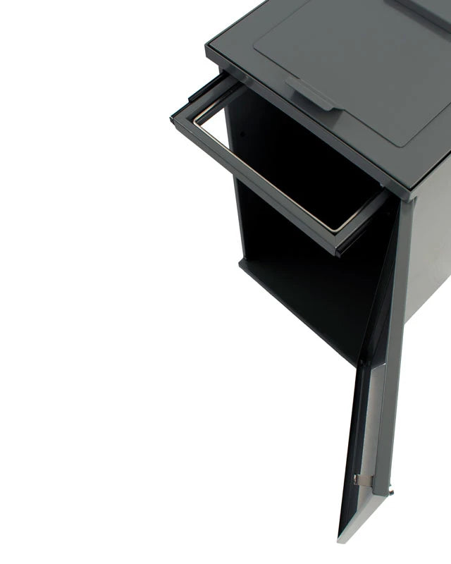 V-Part Modulaire Afvalbak met Deur en Zakhouder 90L