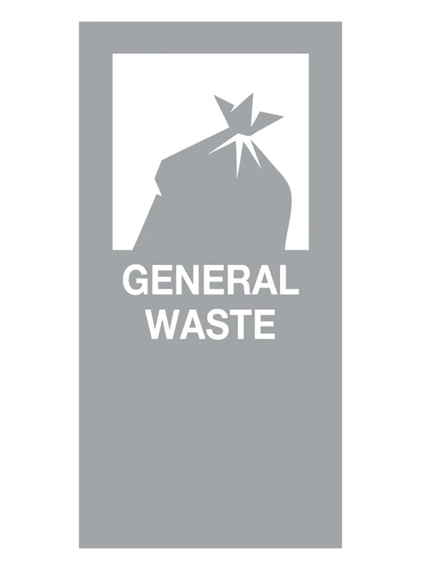 Magneetsticker General Waste - grijs