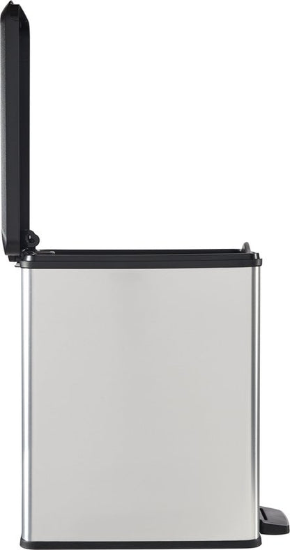 Curver Decobin Slim Waste Bin - 25L - Metallic
