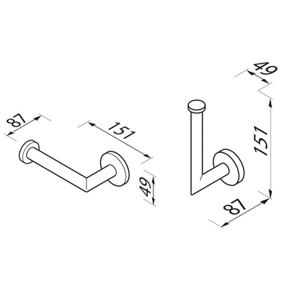 GEESA 916509-02 NEMOX toilet roll holder