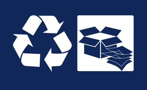 Waste separation sticker set - red, blue