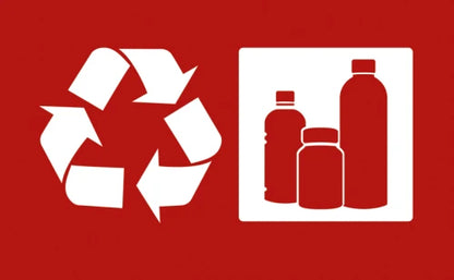 Waste separation sticker set - red, blue