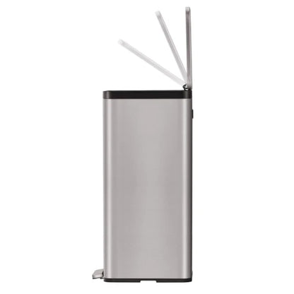 Ecomaid pedaalemmer 45 liter, EKO - grijs mat RVS
