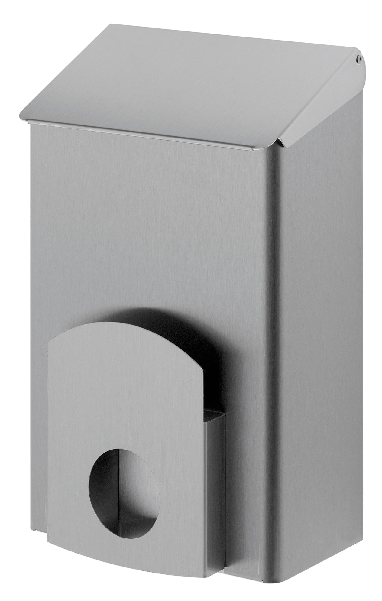 PL-Line Stainless Steel Hygiene Waste Bin Including mounted bag dispenser 7L