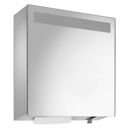 WAGNER-EWAR WP 650 Mirrored Cabinet Combination with Soap and Paper Dispenser 600 x 600 x 130 mm