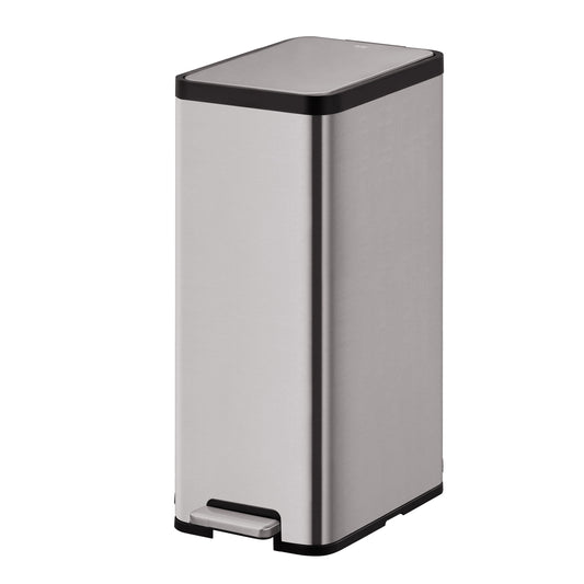 Ecomaid pedal bin 45 liter, EKO - matte grey stainless steel