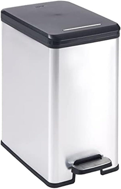 Curver Decobin Slim Waste Bin - 25L - Metallic