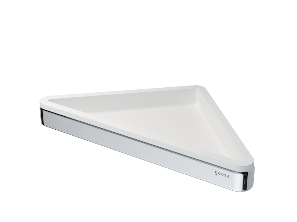 GEESA 918803-02 FRAME corner shelf white