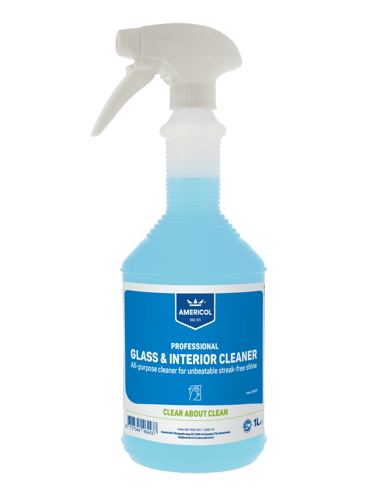 AMERICOL glass & interior cleaner Spray Bottle 1x1000ml