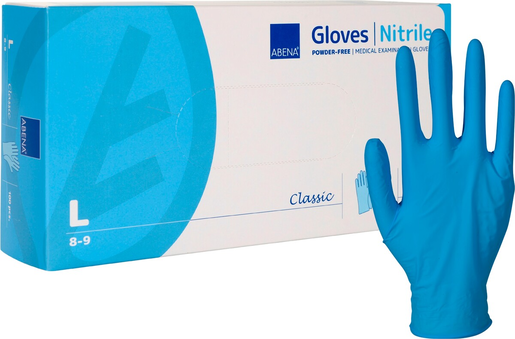 ABENA Classic handschoen nitril blauw L 100 stuks