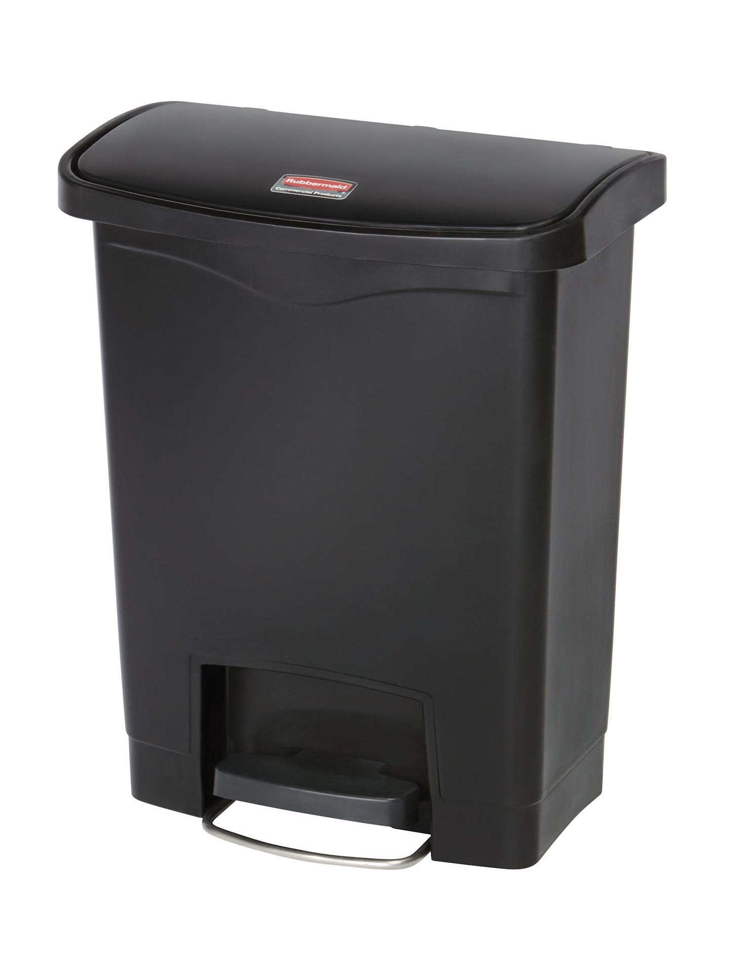 Slim Jim Step On container Front Step kunststof 30 liter, Rubbermaid - zwart
