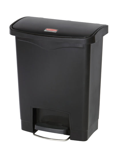 Slim Jim Step On container Front Step kunststof 30 liter, Rubbermaid - zwart