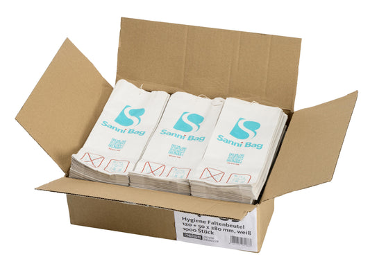 Damesverbandzakjes papier 1000 stuks