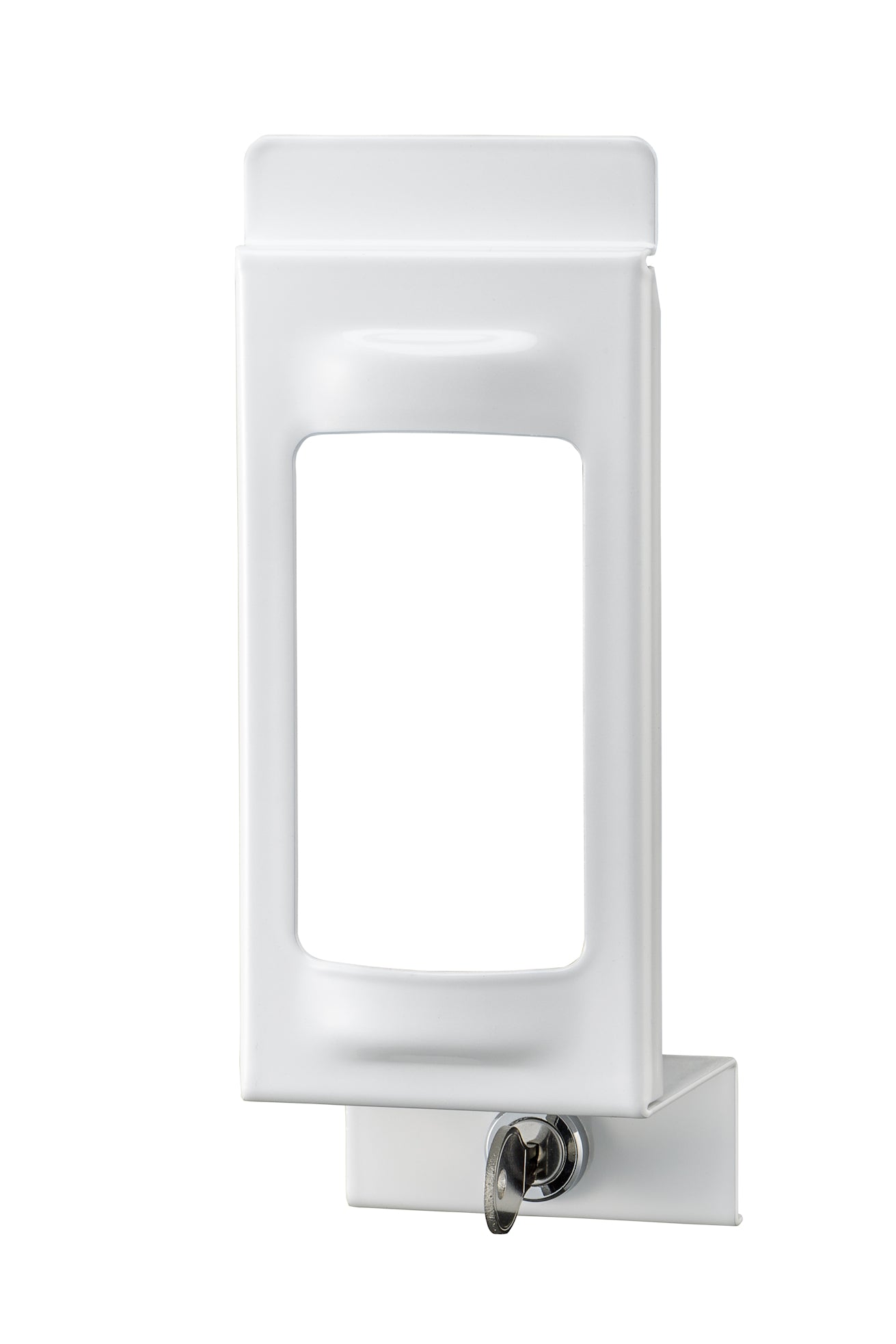 PL-line white RAL 9016 cover plate with window for 500 ml dispenser