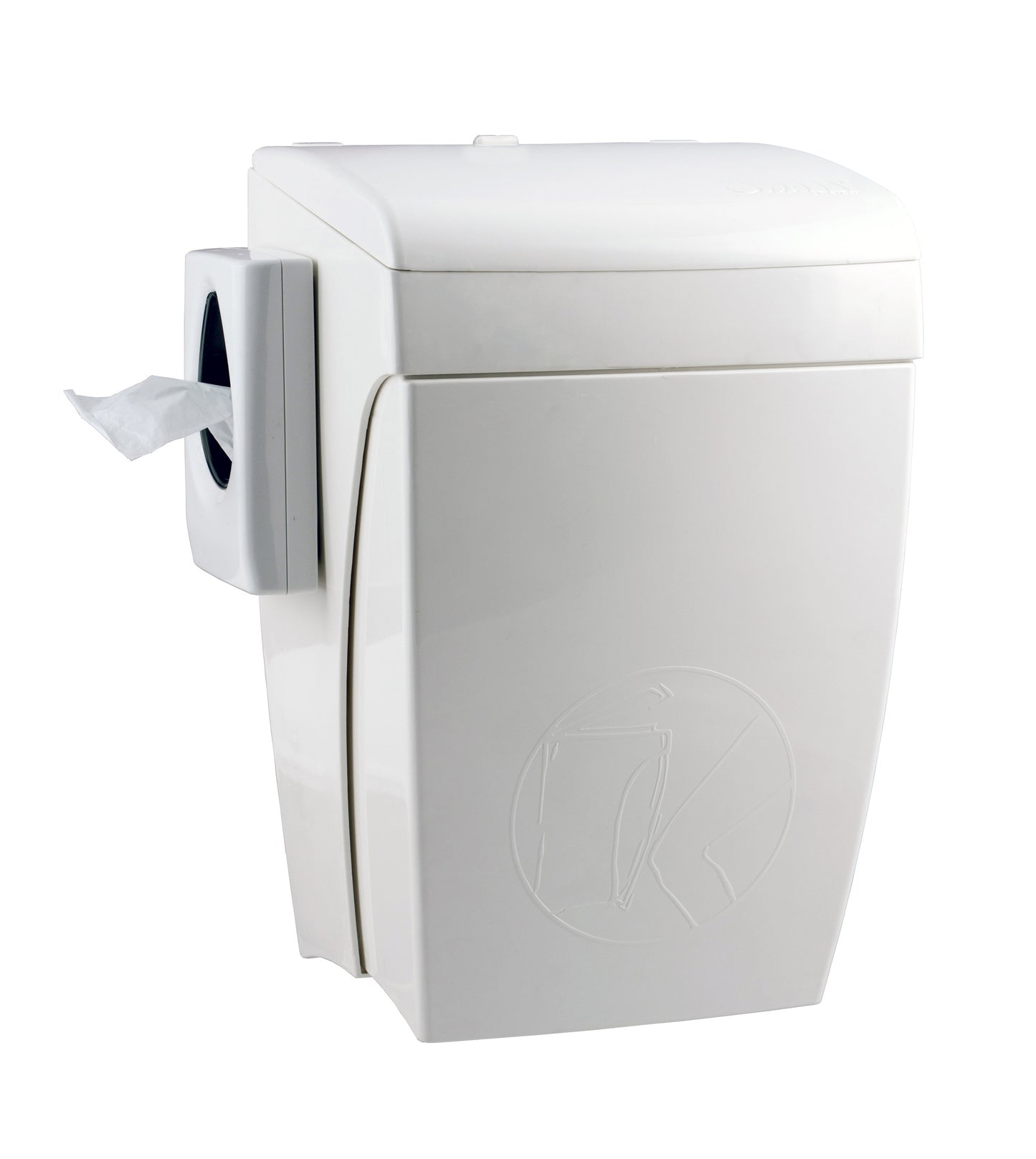 PL-line WHITE Wally waste bin with knee operation 8L