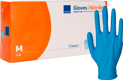 ABENA handschoen Nitril blauw maat M 1 doosje a 100 stuks