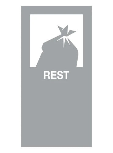 Magnet sticker Rest - grey