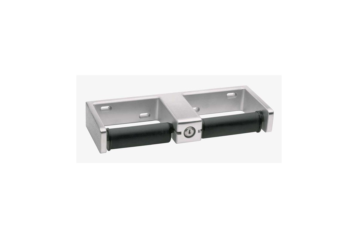 BOBRICK B-2746 dubbele toiletrolhouder, rolt 3/4 rond