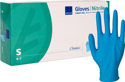 ABENA handschoen Nitril blauw maat S 1 doosje a 100 stuks