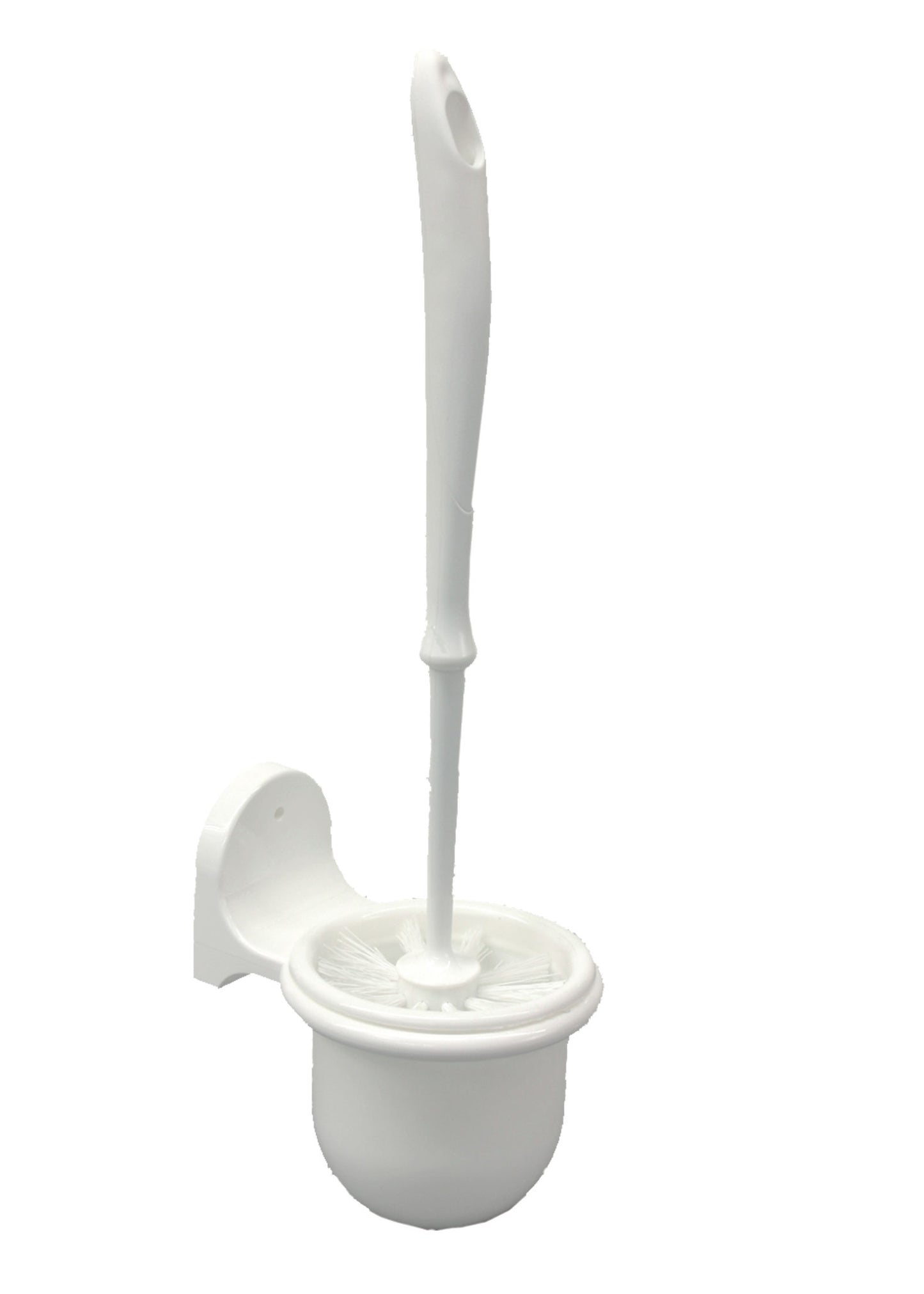 OUTLET kunststof toiletborstelset wit