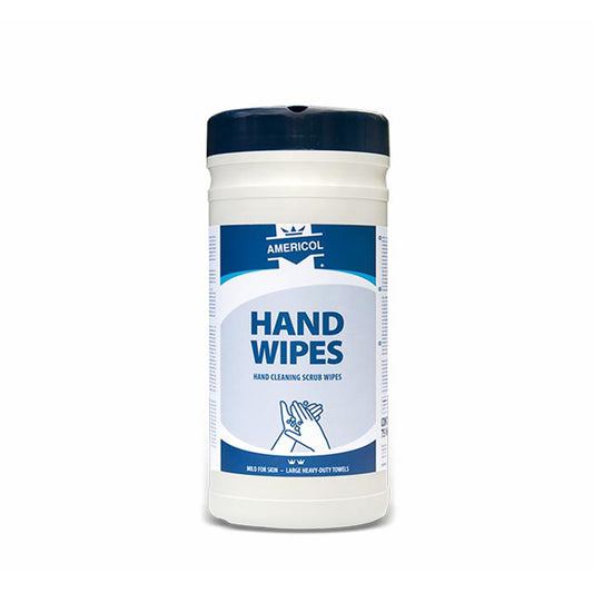 Americol Hand Wipes met 75 geïmpregneerde reinigingsdoeken met structuur 23x20 cm 1x1 pot