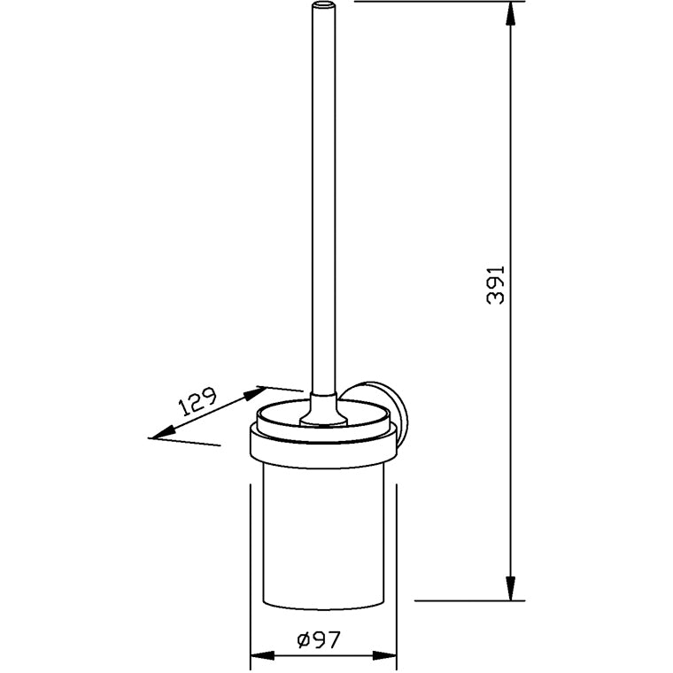 WAGNER-EWAR AC 261 toilet brush holder 97 x 391 x 129 mm