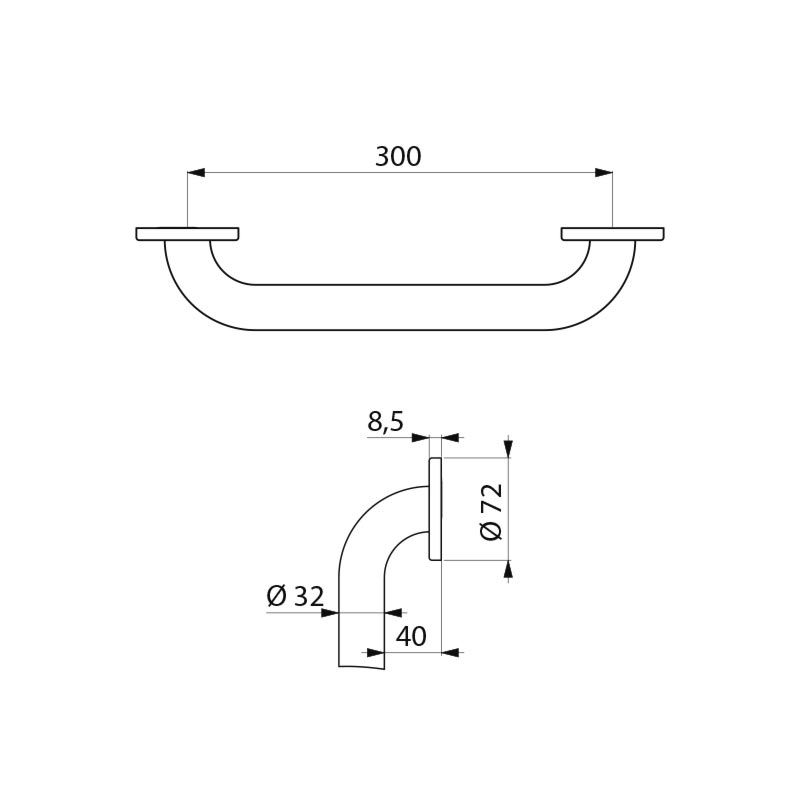 Delabie 35050S - 300 mm