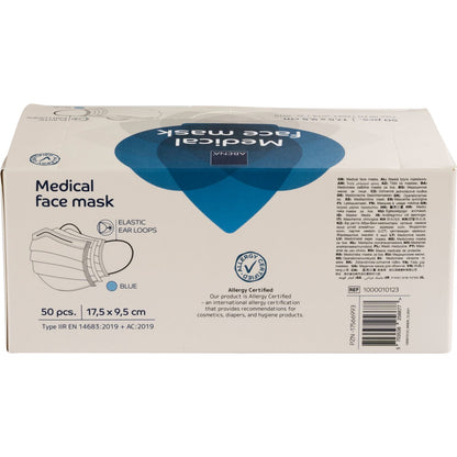 Abena chirurgisch masker type IIR met elastiek blauw 50 stuks