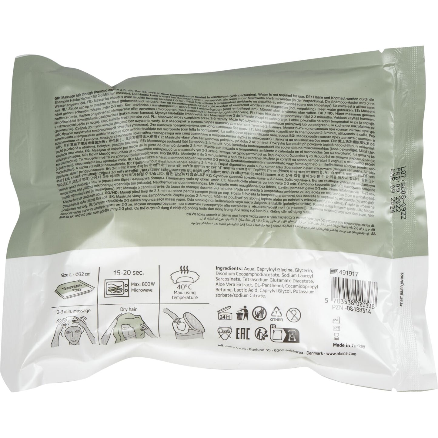 ABENA shampoo cap 32cm - 30 stuks