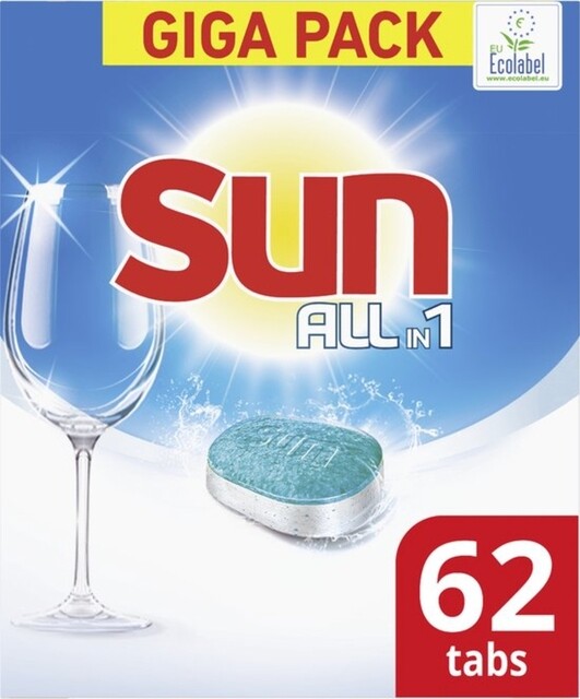 OUTLET Sun all-in-1 vaatwastablet eco 62 stuks