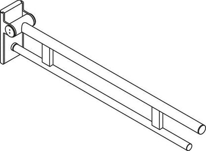 HEWI 900.50.105XA RVS opklapbare steun Duo 900 mm