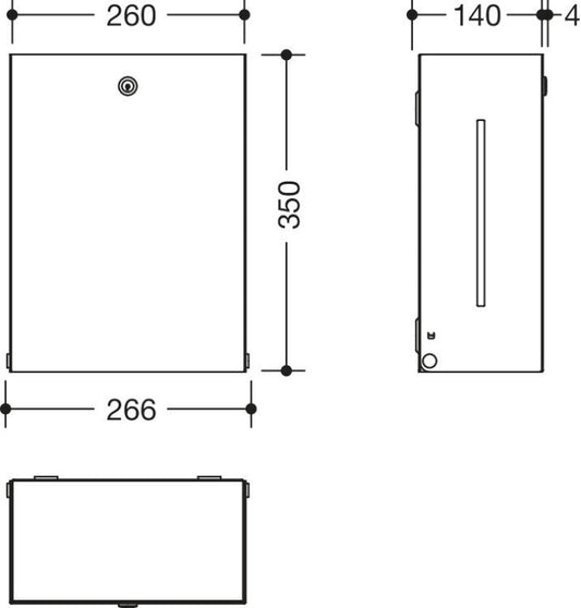 HEWI 900.06.009XA RVS handdoekdispenser