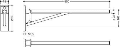 HEWI 950.50B20290 98 - 850 mm