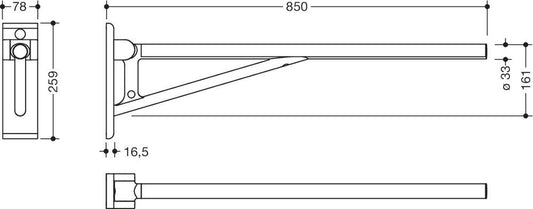 HEWI 950.50B20290 98 - 850 mm