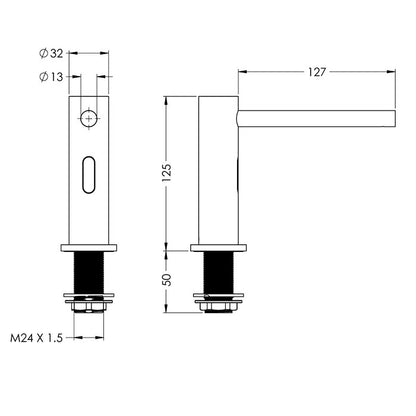 KWC SD99-010 sensor zeepdispenser wastafelmontage verchroomd
