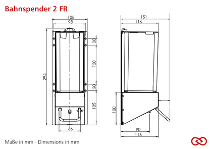 SANTRAL CLASSIC train dispenser 2 FR Vandal-resistant dispenser systems with soap, foam and spray